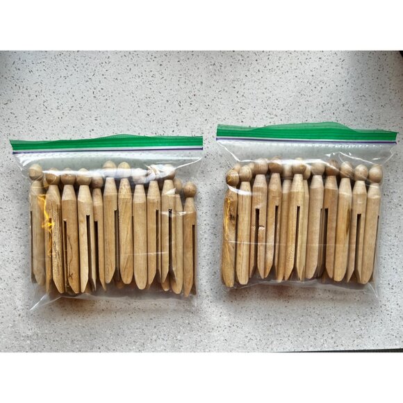 Wooden Clothespins Natural Wood Laundry Clips - Picture 1 of 9